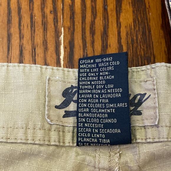 Plugg Cargo Shorts Mens 31 Brown Baggy Streetwear Skater Grunge Y2K Flex 2000s - Picture 4 of 10